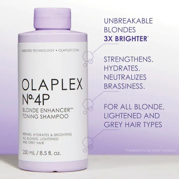 Olaplex Nº.4P Blonde Enhancer Toning Shampoo 250ml (8.5 fl.oz)  ☆Authentic☆ - Picture 2 of 3